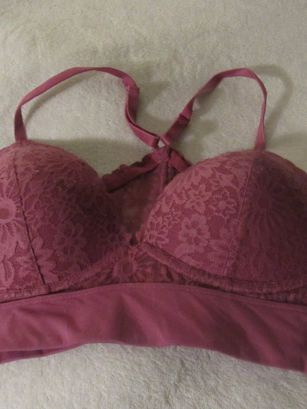 Victoria's Secret PINK Pink Wireless Lightly Lined Bra Size Medium USED